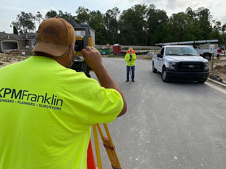 KPM Franklin Survey Crew on the Job in Southeast Orlando